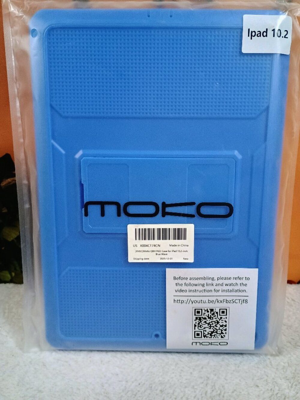 NIB MoKo iPad 10.2 Case Blue Wave Shockproof Full Body Cover New In Bag
